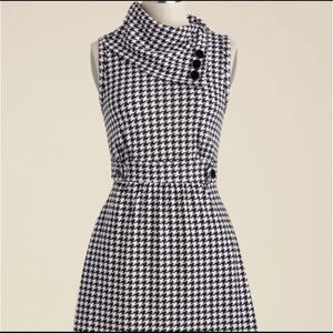 ModCloth Coach Tour A-Line Houndstooth Dress